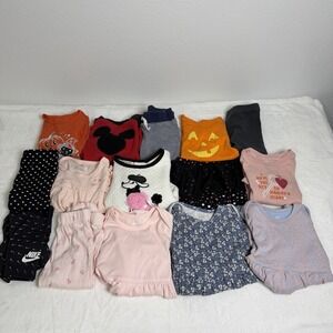 Bundle Baby Girl Fall Clothes 12 Months Long Sleeve Dresses Leggings 15 Pieces